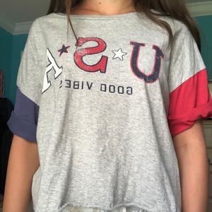 Thrifted USA cropped t-shirt